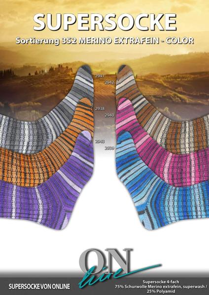 ONline Supersocke 4-fach Sortierung 352 Merino Extrafein Color